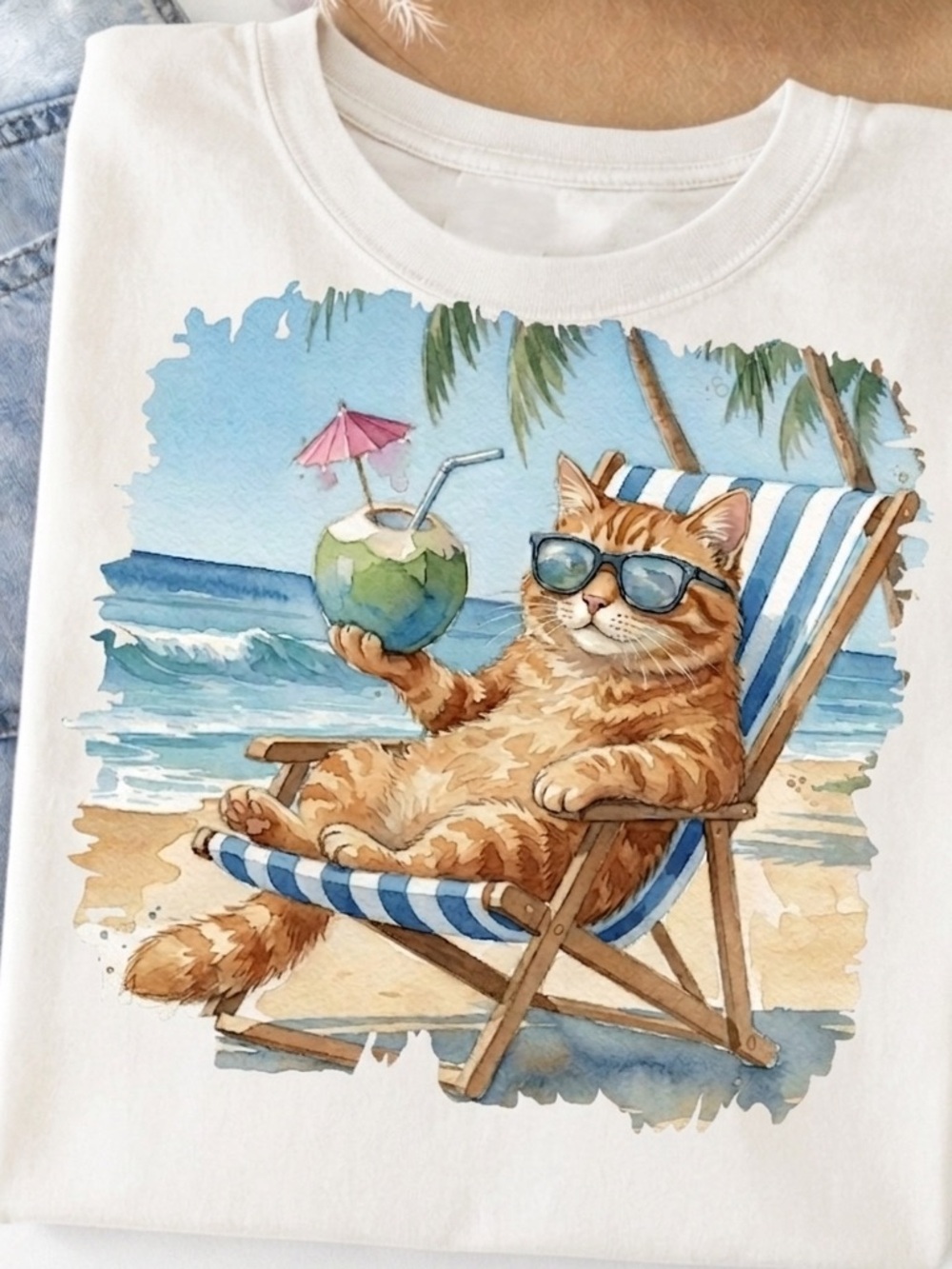 Walter At The Beach Custom Tee